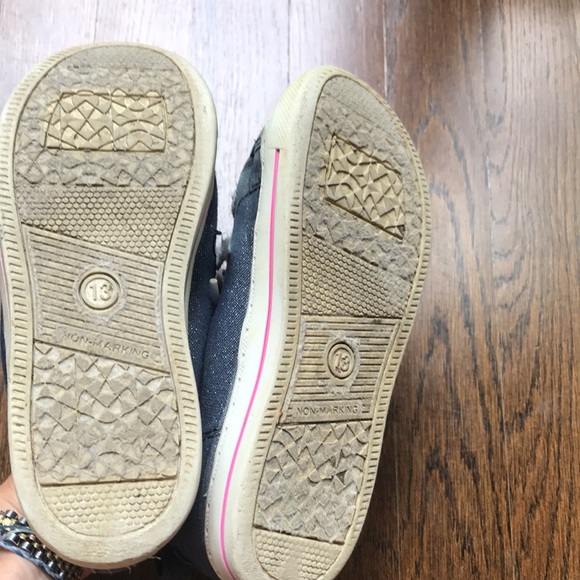 JoJo denim high tops with bows removed - Picture 4 of 8